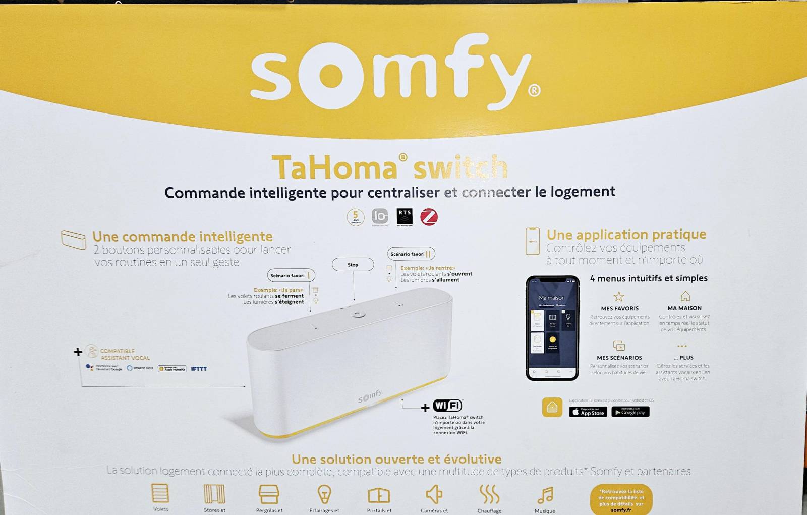 Faites des économies d'énergie grâce à l'installation de la domotique. Marque Somfy